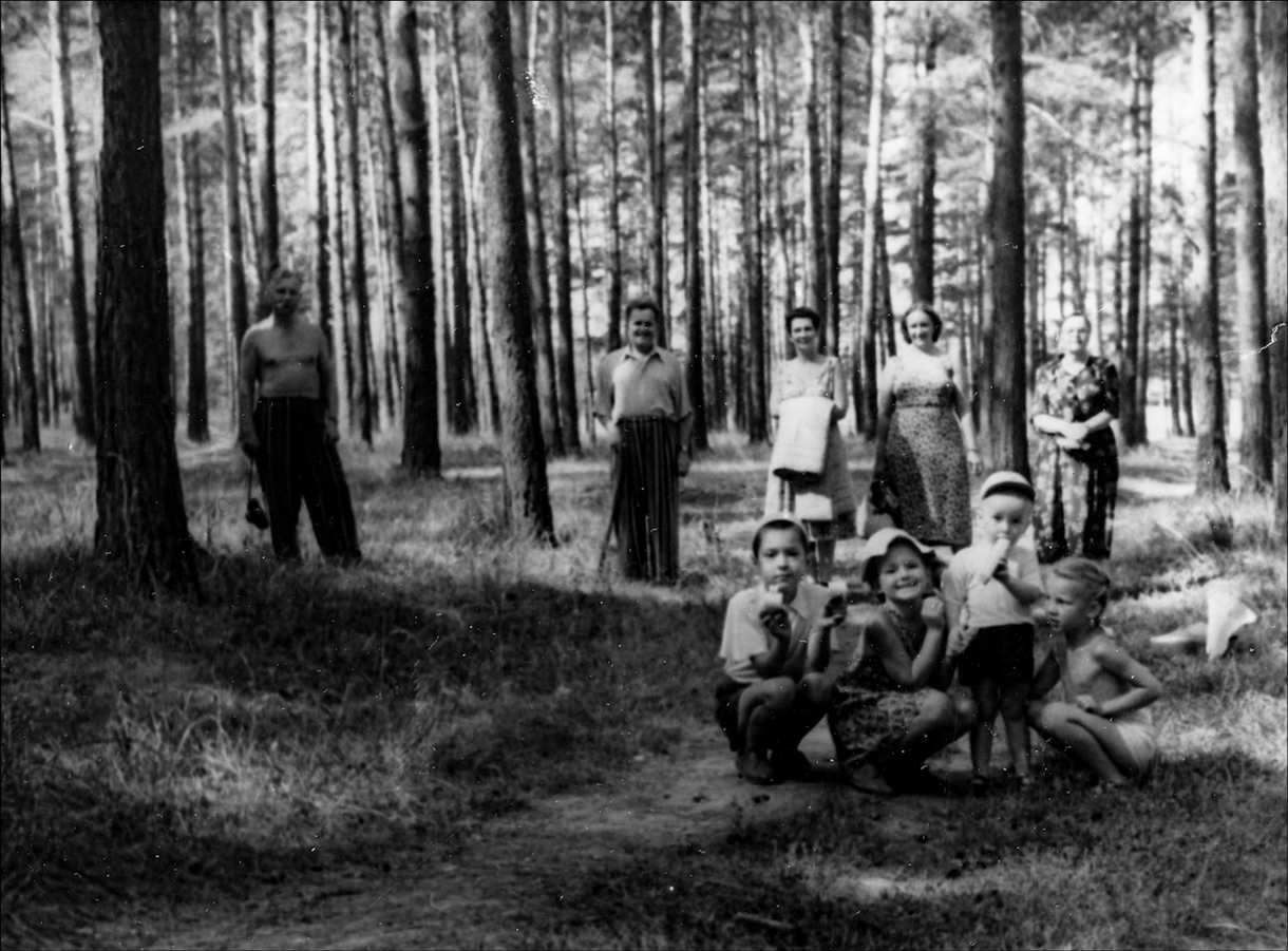 Landscapes of My Grandfathers — archival family photograph in a forest